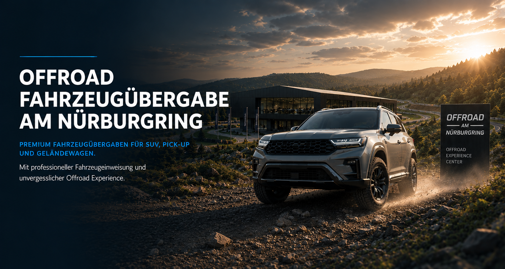 Fahrzeugübergabe bei Offroad am Nürburgring
