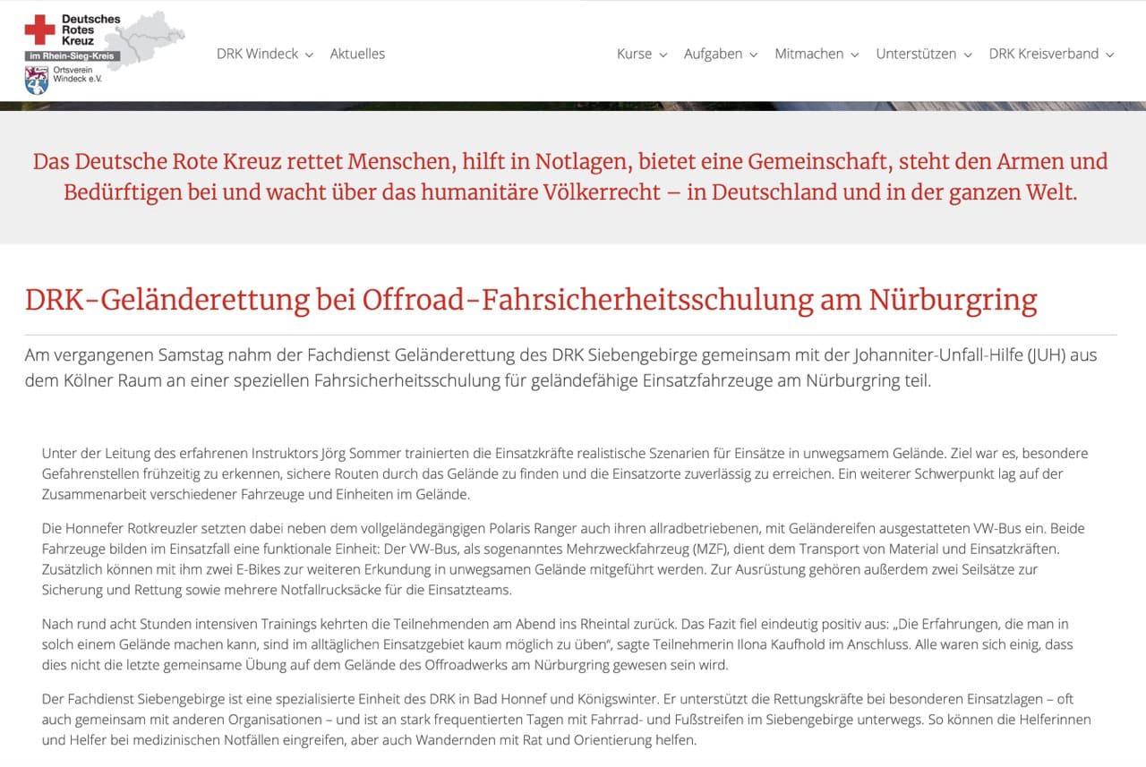 Positive Bewertung über Jörg Sommer Blaulichttraining